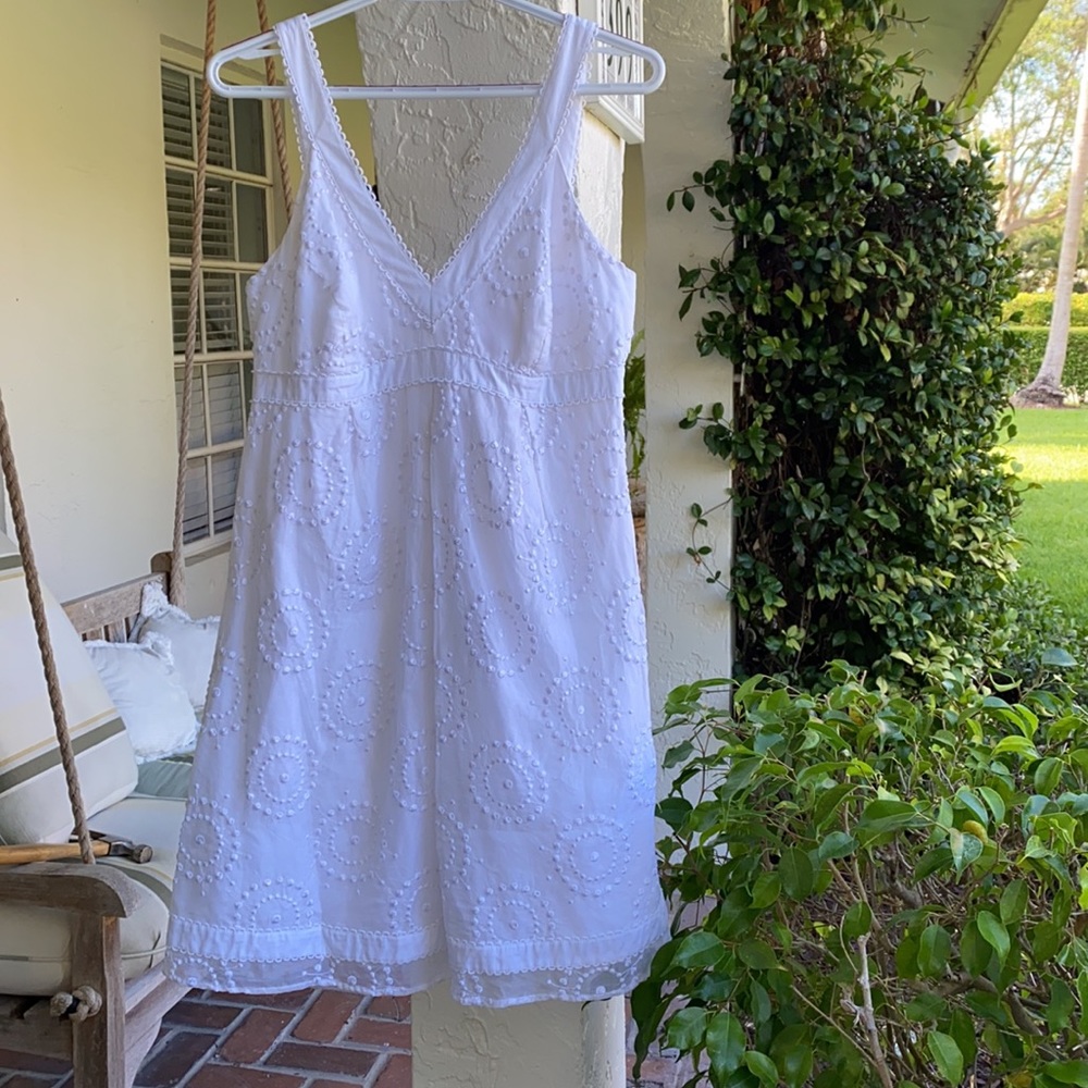 Lilly Pulitzer-wht. empire dress sz. 8 excellent condition - Picture 5 of 15